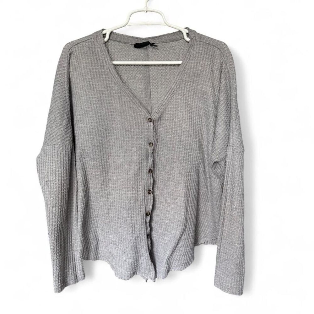Out From Under Urban Outfitters Women’s S Gray Waffle Knit Button Cardigan